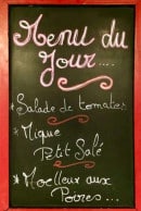 Menu Tout simplement - Un exemple de menu du jour