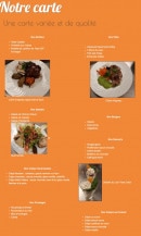 Menu Le Président - La carte