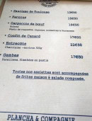 Menu Ô pieds dans l'eau - La carte