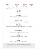 Menu L'Esprit du Causse - Menu type