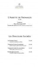 Menu Aux Lodges du Mas de Nadal - Assiette fromages et douceurs