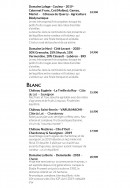 Menu Aux Lodges du Mas de Nadal - Les vins rosés et vins blancs