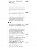 Menu Aux Lodges du Mas de Nadal - Les vins rouges et vins rosés