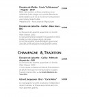 Menu Aux Lodges du Mas de Nadal - Les vins blancs et champagnes