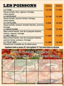 Menu Lalilotte Pizza - Les pizzas poissons