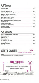 Menu Au Panorama - Les plats, assiettes complètes