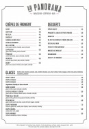 Menu Au Panorama - Les crêpes de froment, desserts, ...