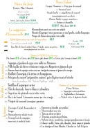 Menu Auberge des 7 tours - Les menus, suggestions, entrées...