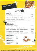 Menu Crousthaii - Un plats, formules et boissons,...