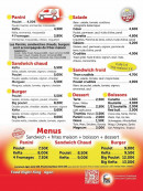 Menu Food Night King - Les plats à la carte