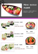 Menu Jasmin sushi box - Les menus bateaux 