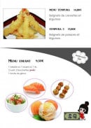 Menu Jasmin sushi box - Les menus enfants, menus tempura, 