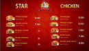 Menu Star Chicken - Les burgers
