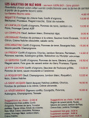 Menu La Grange Aux Crêpes - Les galettes de blé noir