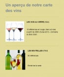 Menu Au Bord de la Source - Les vins