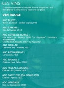 Carte et menu de Le Patio d'Hauteville à Penne d'Agenais — Vins