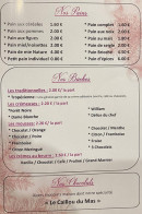 Carte et menu de Le Moulin des Délices à Sainte Bazeille — Exemple de menu