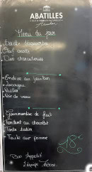 Menu Le Trianon - Un exemple de menu du jour