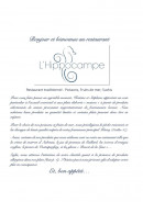 Menu L'hippocampe - Carte et menu L'hippocampe