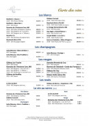 Menu L'hippocampe - Vins