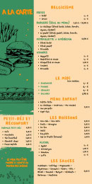 Menu Chez MigMag - La carte