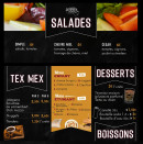 Carte et menu de Grillade Avenue à Villeneuve sur Lot — Les salades, desserts,....