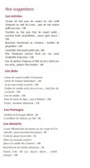 Carte et menu de Hostellerie du Rooy à Villeneuve sur Lot — Les suggestions