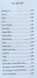 Carte et menu de Le Buffet Gaulois à Villeneuve sur Lot — Les apéritifs