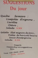 Carte et menu de Le jardin gourmand à Villeneuve sur Lot — Exemple de menu du jour