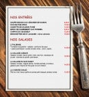 Carte et menu de Le P'tit Paris à Villeneuve sur Lot — Les entrées et salades
