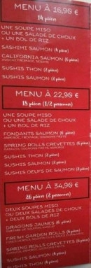 Carte et menu de Sukani à Villeneuve sur Lot — Menus