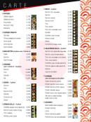 Menu Sukani - Les entrées, sushis, ...