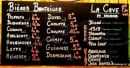 Menu Le Challenge - Les bières en bouteilles et les vins