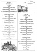 Menu La Renaissance - Menu régional et gourmand 