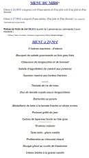 Carte et menu de Restaurant Océanis à Foulayronnes — Les menus