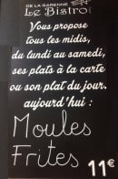 Menu Le Bistrot De La Garenne - Exemple de menu
