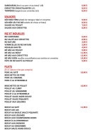 Menu Vietnam Quan - Les salades, plats, ...