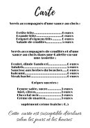 Carte et menu de Au Four et Au Jardin à Gatuzieres — La carte