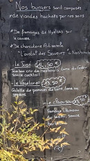 Menu L'Imprévu - Les burgers