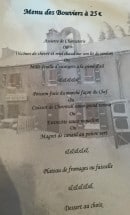 Menu La baraque des bouviers - Le menu à 25€