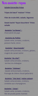 Menu Auberge du vieux Tilleul - les assiettes 