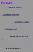 Menu Auberge du vieux Tilleul - autres assiettes