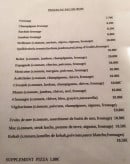 Menu La brindille - Pizzas