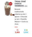 Menu Etienne - Tikaa chai choco