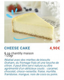 Menu Etienne - Cheese cake