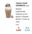 Menu Etienne - Tikaa chai