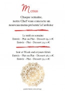 Menu Gupta's - Les menus