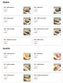 Menu Nagoya - Makis et suhis