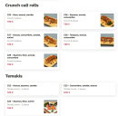 Menu Nagoya - Crunch cali rolls et  temakis