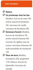 Menu Potiron&Ciboulette - Thés rooïbos